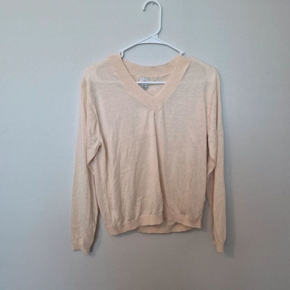 Womens Fine V-neck Pullover Sweater